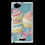 Coque Sony Xperia L Cupcake sucette
