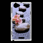 Coque Sony Xperia L Orchidée zen 100