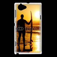 Coque Sony Xperia L Surfer couché de soleil