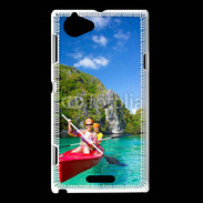 Coque Sony Xperia L Kayak dans un lagon