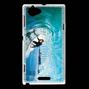 Coque Sony Xperia L Surfeur dans un tube