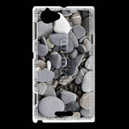 Coque Sony Xperia L Fond de galets