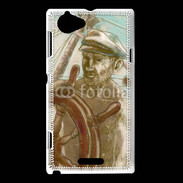 Coque Sony Xperia L Illustration capitaine de navire