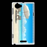Coque Sony Xperia L Transats vue mer