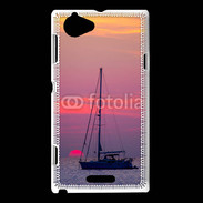Coque Sony Xperia L Couché de soleil en mer 50