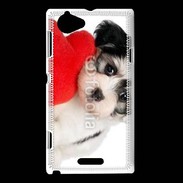 Coque Sony Xperia L chiot calin