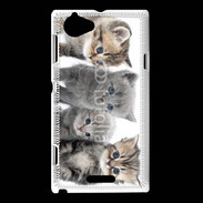 Coque Sony Xperia L Groupe de chatons