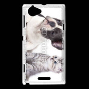 Coque Sony Xperia L Duo chien et chat