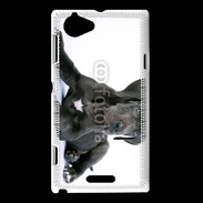 Coque Sony Xperia L Dogue allemand noir