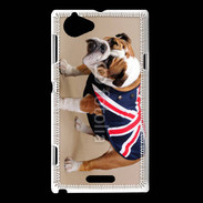 Coque Sony Xperia L Bulldog anglais en tenue