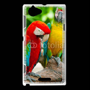 Coque Sony Xperia L Couple de perroquets