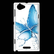 Coque Sony Xperia L Papillon en eau