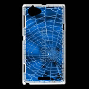 Coque Sony Xperia L Toile d'araignée bleue