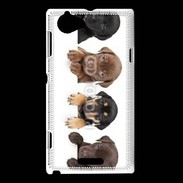 Coque Sony Xperia L Alignement de petits chiens