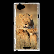 Coque Sony Xperia L Lionne et ses petits