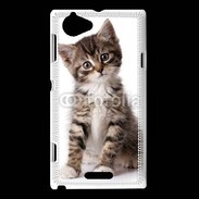 Coque Sony Xperia L Chaton gris 3