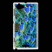 Coque Sony Xperia L Banc de poissons bleus