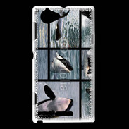 Coque Sony Xperia L Orque noir et blanc