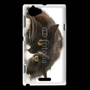 Coque Sony Xperia L Chat noir et blanc