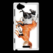 Coque Sony Xperia L Trio de chevaux