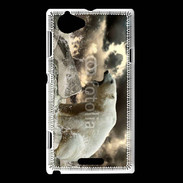 Coque Sony Xperia L Ours blanc en colère