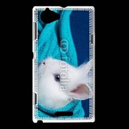 Coque Sony Xperia L Portrait de lapin 5