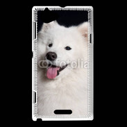 Coque Sony Xperia L Portrait de chien loup 5