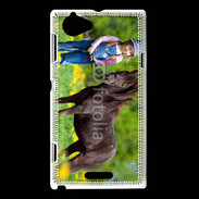 Coque Sony Xperia L Petite fille avec son poney