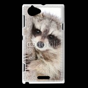 Coque Sony Xperia L Raton laveur dans un arbre