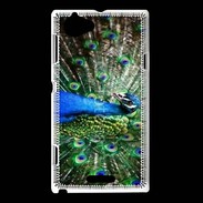 Coque Sony Xperia L Paon faisant la roue