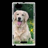 Coque Sony Xperia L Portrait de Chien Golden 5