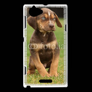 Coque Sony Xperia L Chiot marron 2