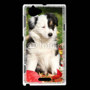 Coque Sony Xperia L Adorable chiot Border collie