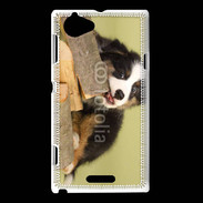 Coque Sony Xperia L Chiot bucheron