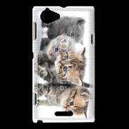 Coque Sony Xperia L Groupe de chatons 7