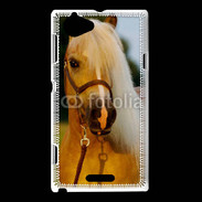 Coque Sony Xperia L Portrait de cheval 1