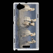 Coque Sony Xperia L Chevaux de Camargue 1