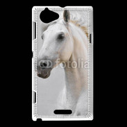 Coque Sony Xperia L Portrait cheval blanc 11