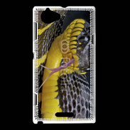 Coque Sony Xperia L Serpent noir et jaune