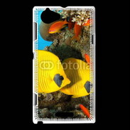 Coque Sony Xperia L Poissons exotiques jaune 5