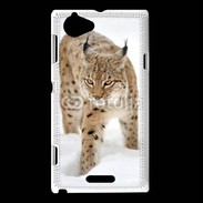 Coque Sony Xperia L Lynx des neiges
