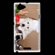 Coque Sony Xperia L Chiot chef cuisinier