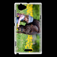 Coque Sony Xperia L Enfant et cheval