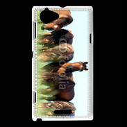 Coque Sony Xperia L Groupe de chevaux