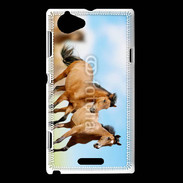 Coque Sony Xperia L Course de chevaux