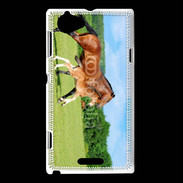 Coque Sony Xperia L Cheval et poulain 2