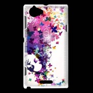 Coque Sony Xperia L Cheveux de papillons