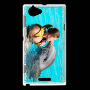 Coque Sony Xperia L Bisou de dauphin