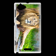 Coque Sony Xperia L Lion Roi des animaux