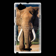 Coque Sony Xperia L Éléphant de face